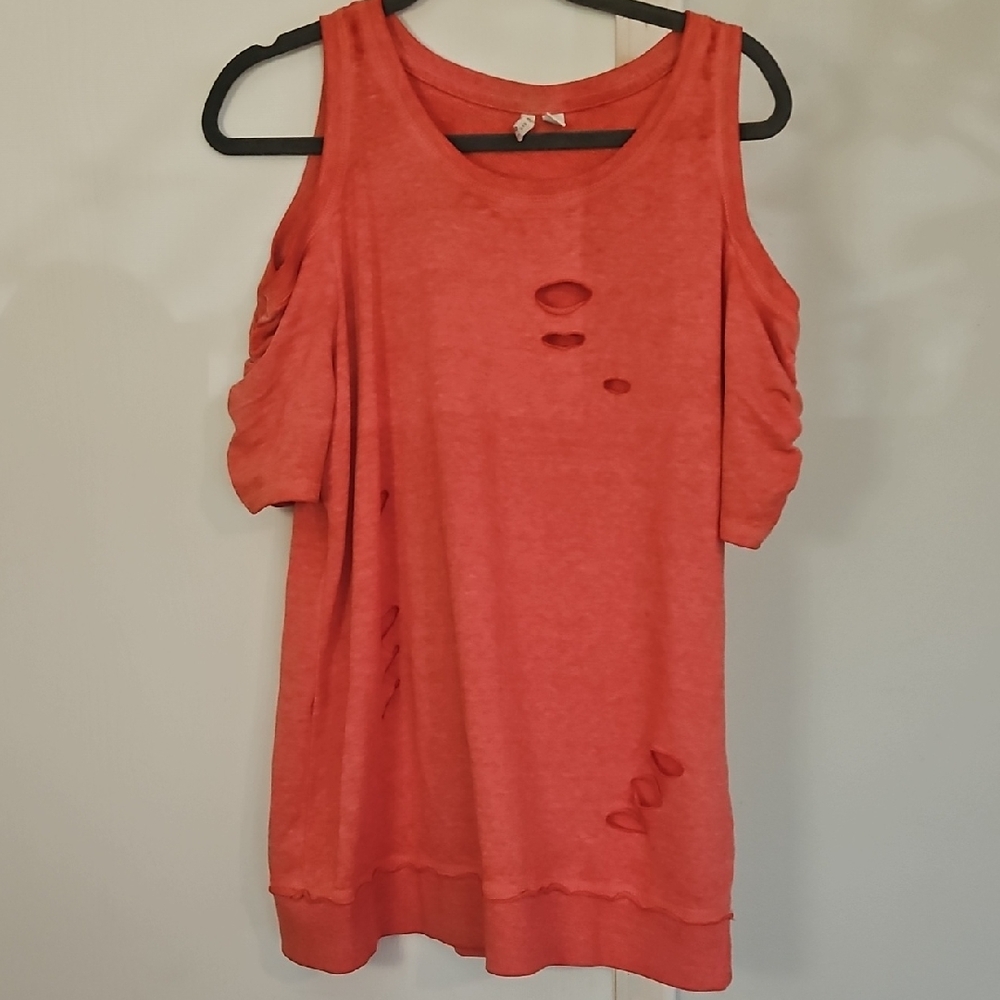 Nwot Cato Orange Cut Out Top